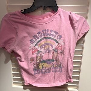 Hollister Pink Graphic Baby Tee